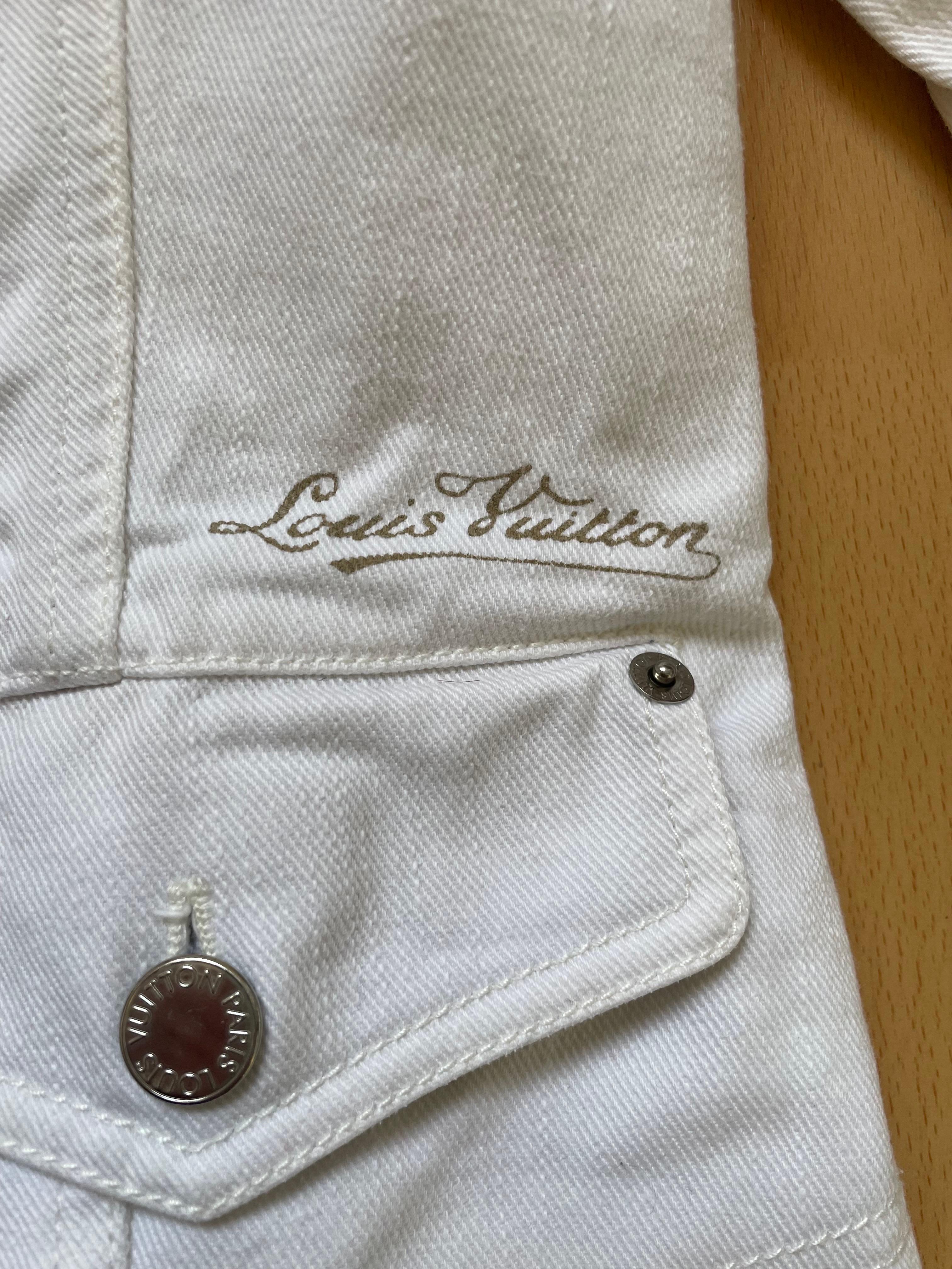 LOUIS VUITTON. Giacca in denim con logo LV e Monogram in vendita 2