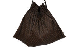 Louis Vuitton Lv Logo Monogram Pleated Explorer Bag MM Brown Tan Red Leather