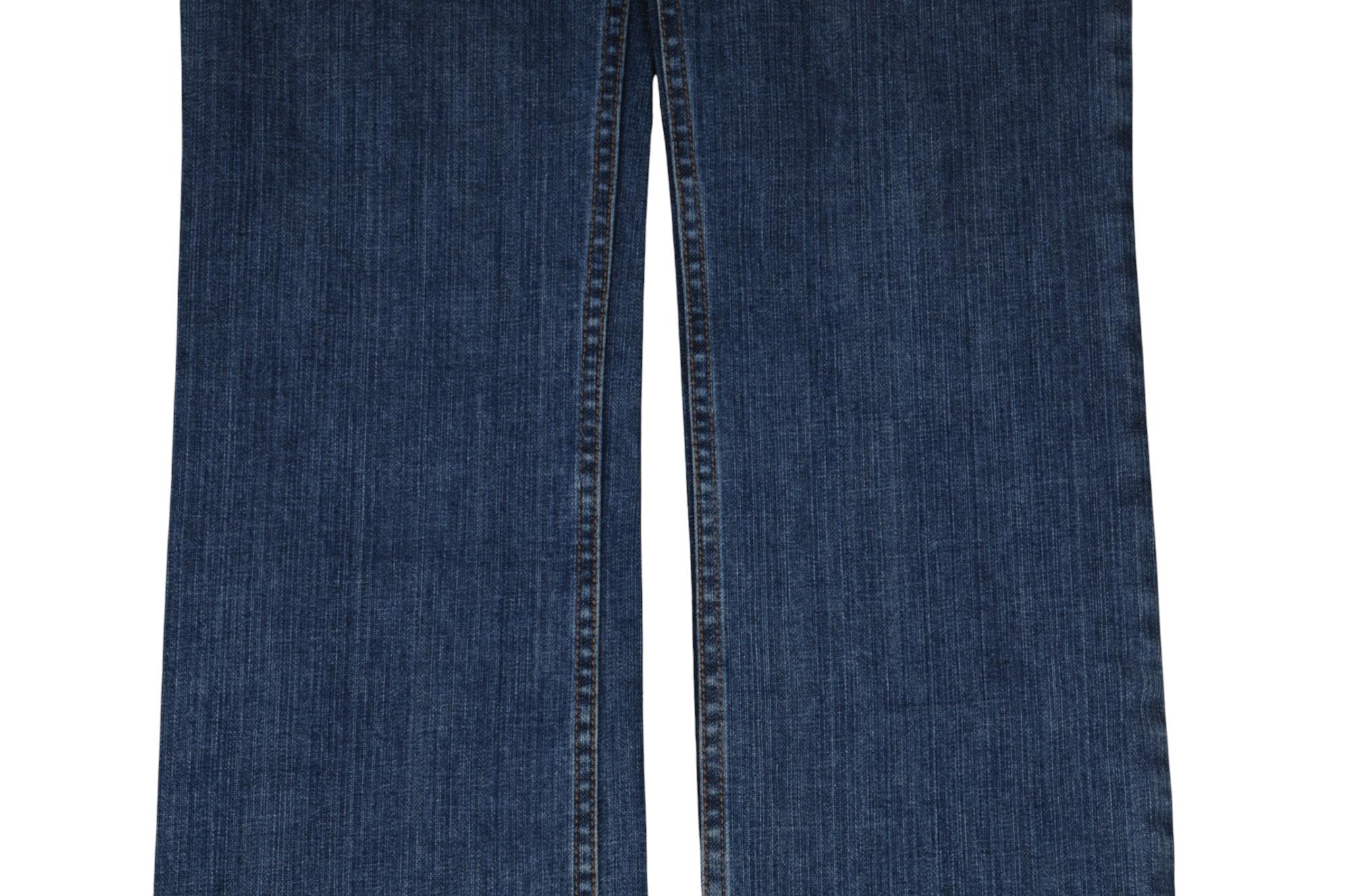 De las mujeres Vaqueros Louis Vuitton Lv Logo Monogram Raw Hem talla US 8 IT 40 Azul Wash Denim en venta