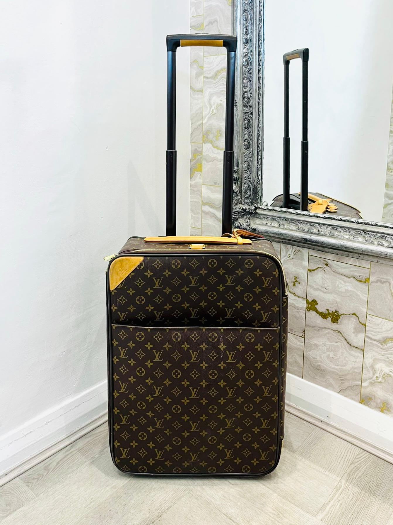 Black Louis Vuitton 'LV' Logo Pegase 50 Rolling Suitcase