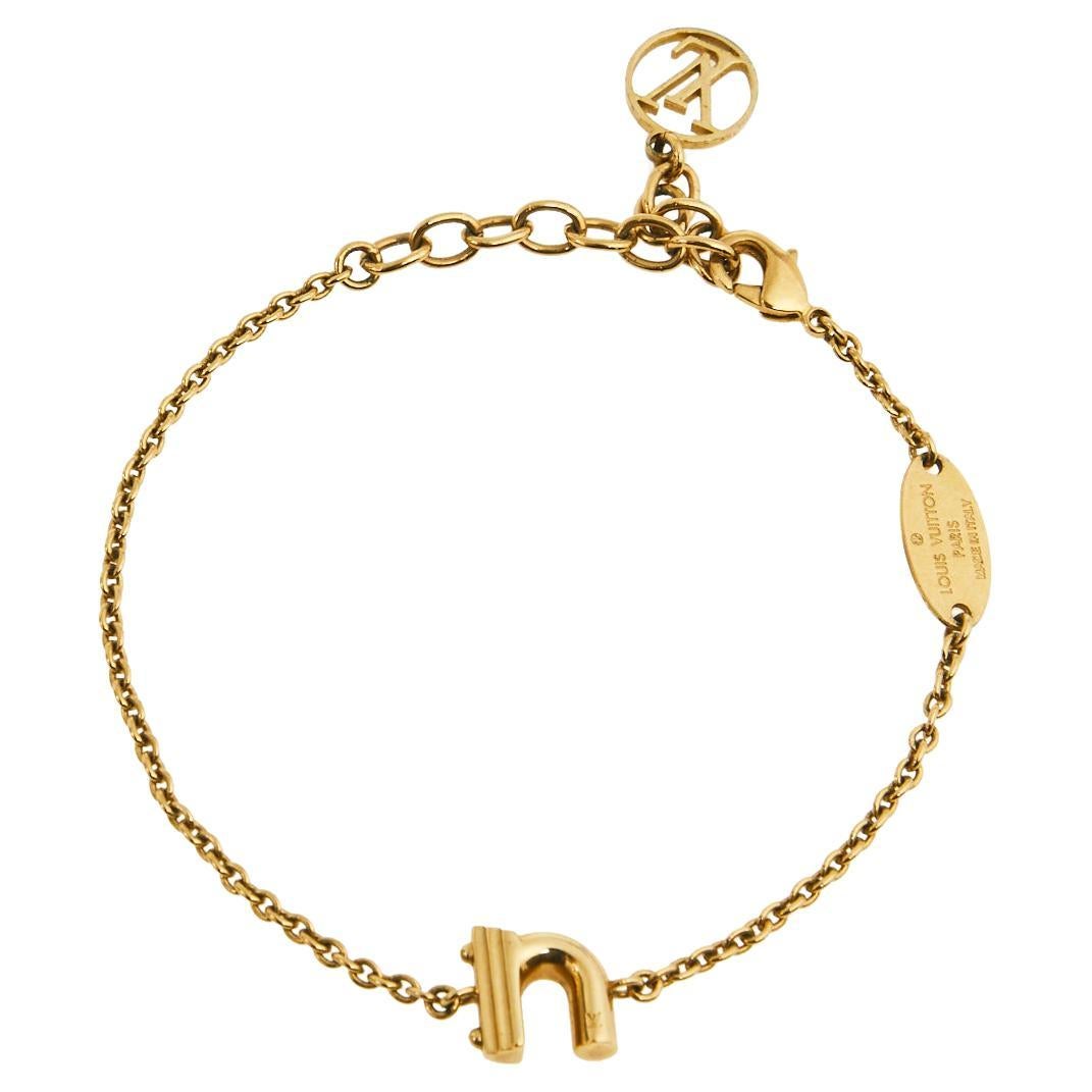 LV & Me Bracelet, Letter B - Luxury S00 Gold