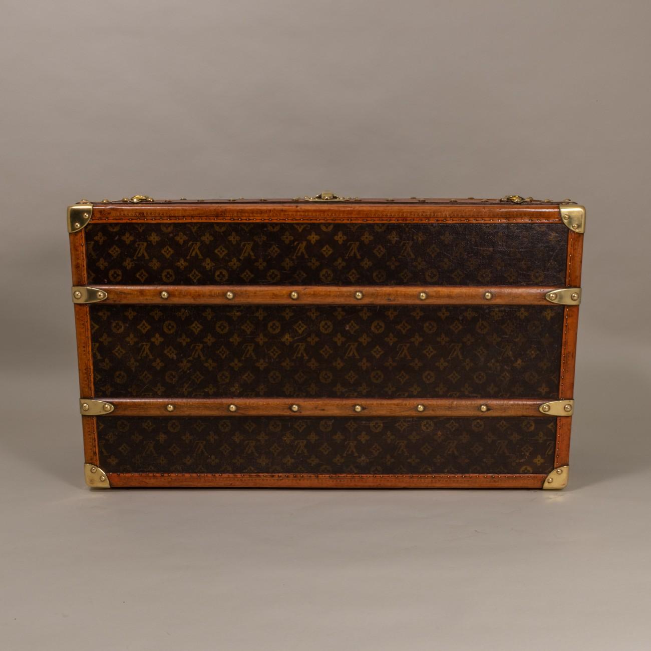 French Louis Vuitton LV Monogram Aero Trunk, circa 1915