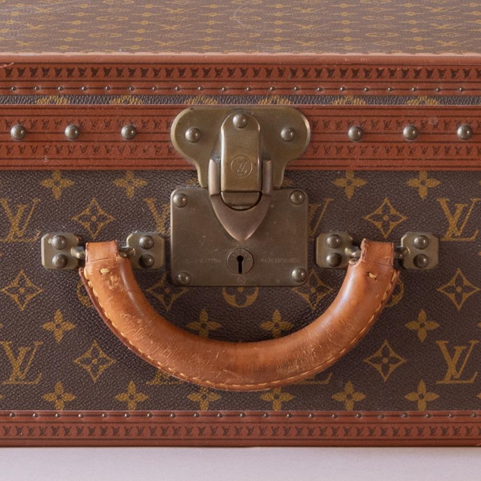 Brass Louis Vuitton LV Monogram 'Alzer' Suitcase, circa 1995 For Sale