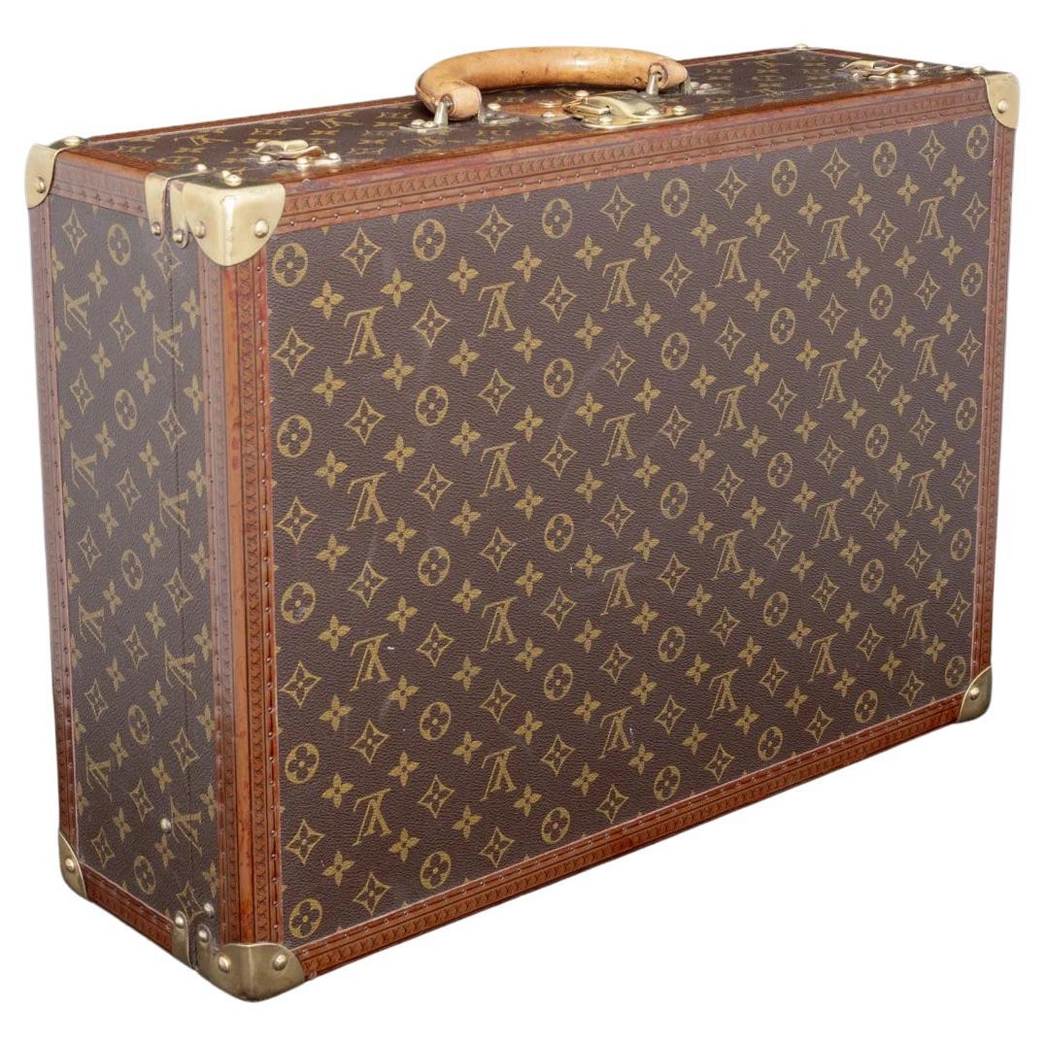 Louis Vuitton Bisten Suitcase 65 Monogram with Stickers For Sale at