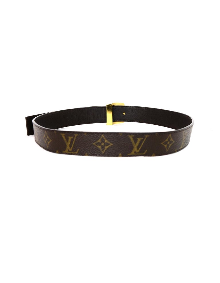 louis vuitton brown leather belt