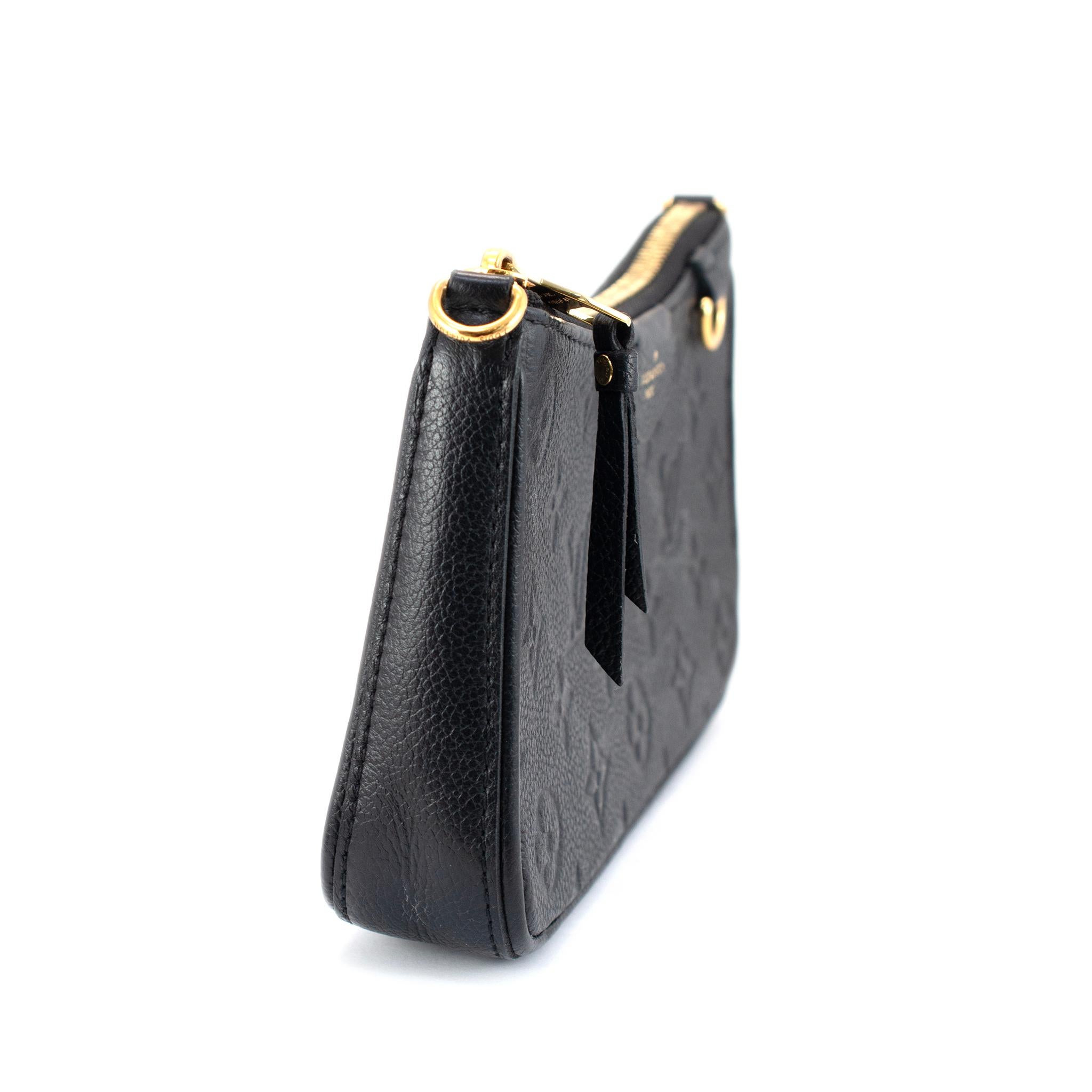 Black Louis Vuitton LV Monogram Easy Pouch on Strap M80349 Handbag