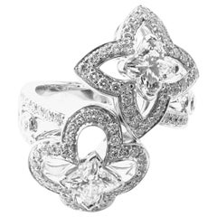 Louis Vuitton LV Monogram Fusion Diamond White Gold Ring