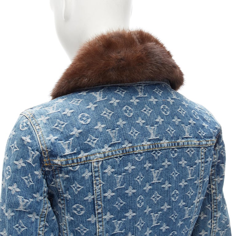 Louis Vuitton, Jackets & Coats, Louis Vuitton Denim Jacket With Detachabl Mink  Fur