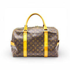 Louis Vuitton LV Monogram Keepall Duffle Boston Bag Brown with lock, luggage tag
