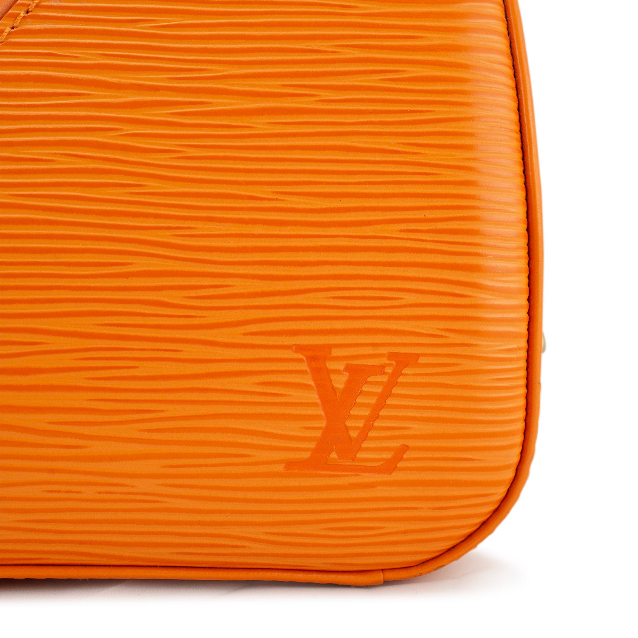 Louis Vuitton LV Monogram Mandarin Orange Epi Leather Jasmin Top Handle Handbag 4