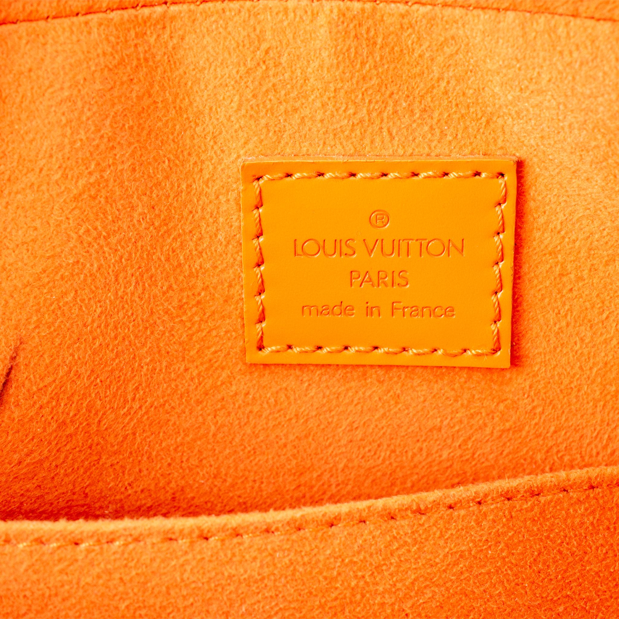 Louis Vuitton LV Monogram Mandarin Orange Epi Leather Jasmin Top Handle Handbag 5