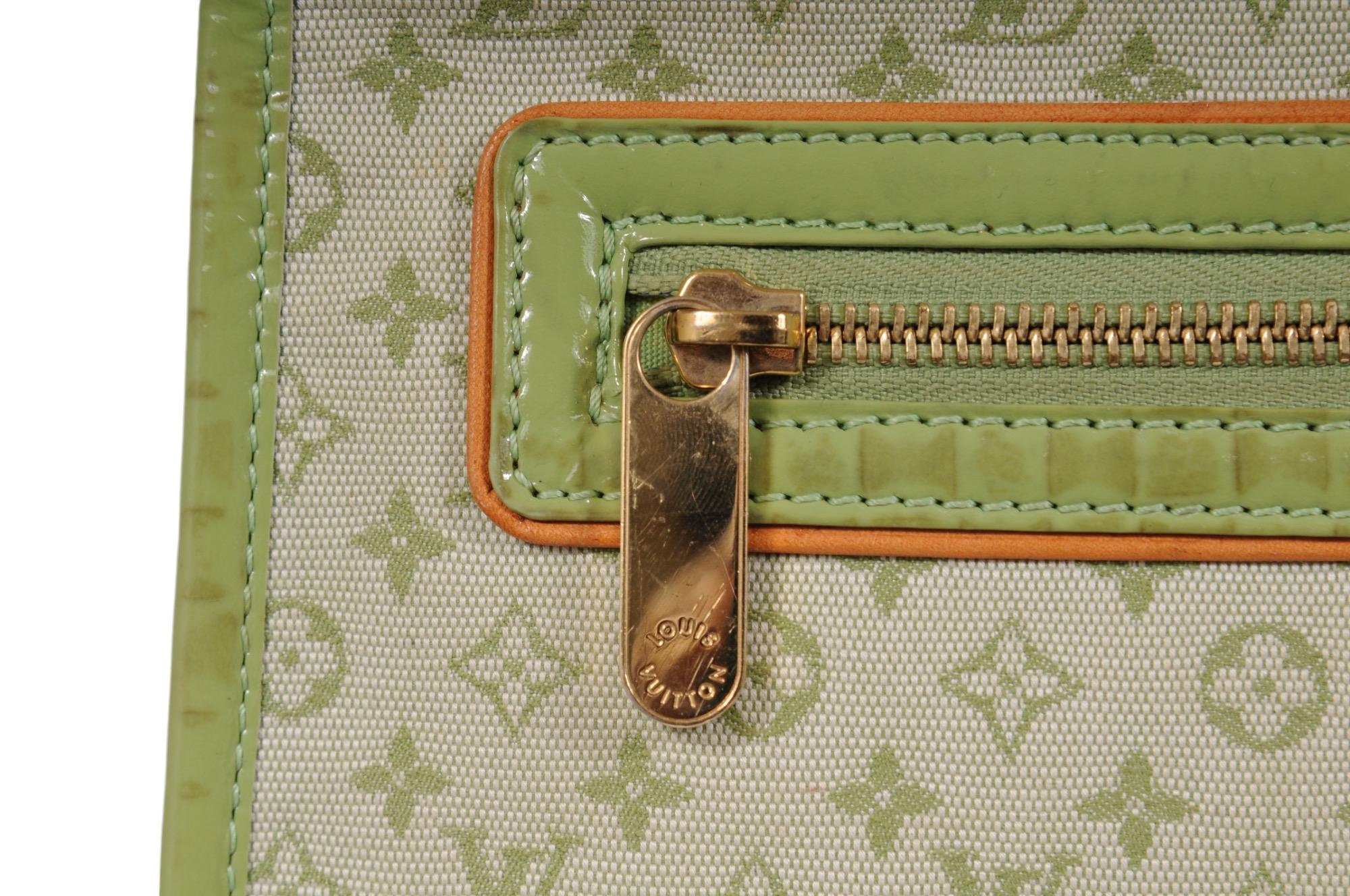 Louis Vuitton LV Monogram Mini Lin Sac Kathleen Lime Green Shoulder Bag en vente 7