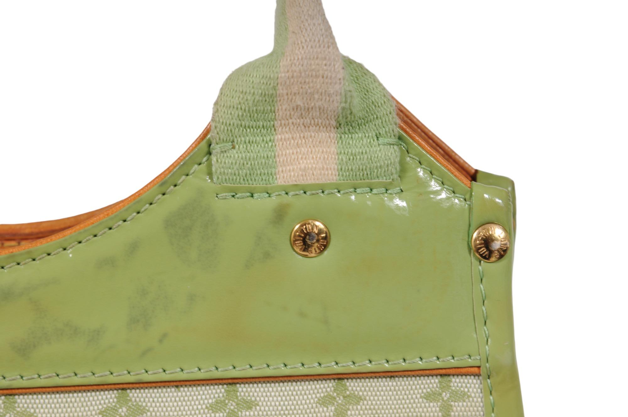 Louis Vuitton LV Monogram Mini Lin Sac Kathleen Lime Green Shoulder Bag en vente 9