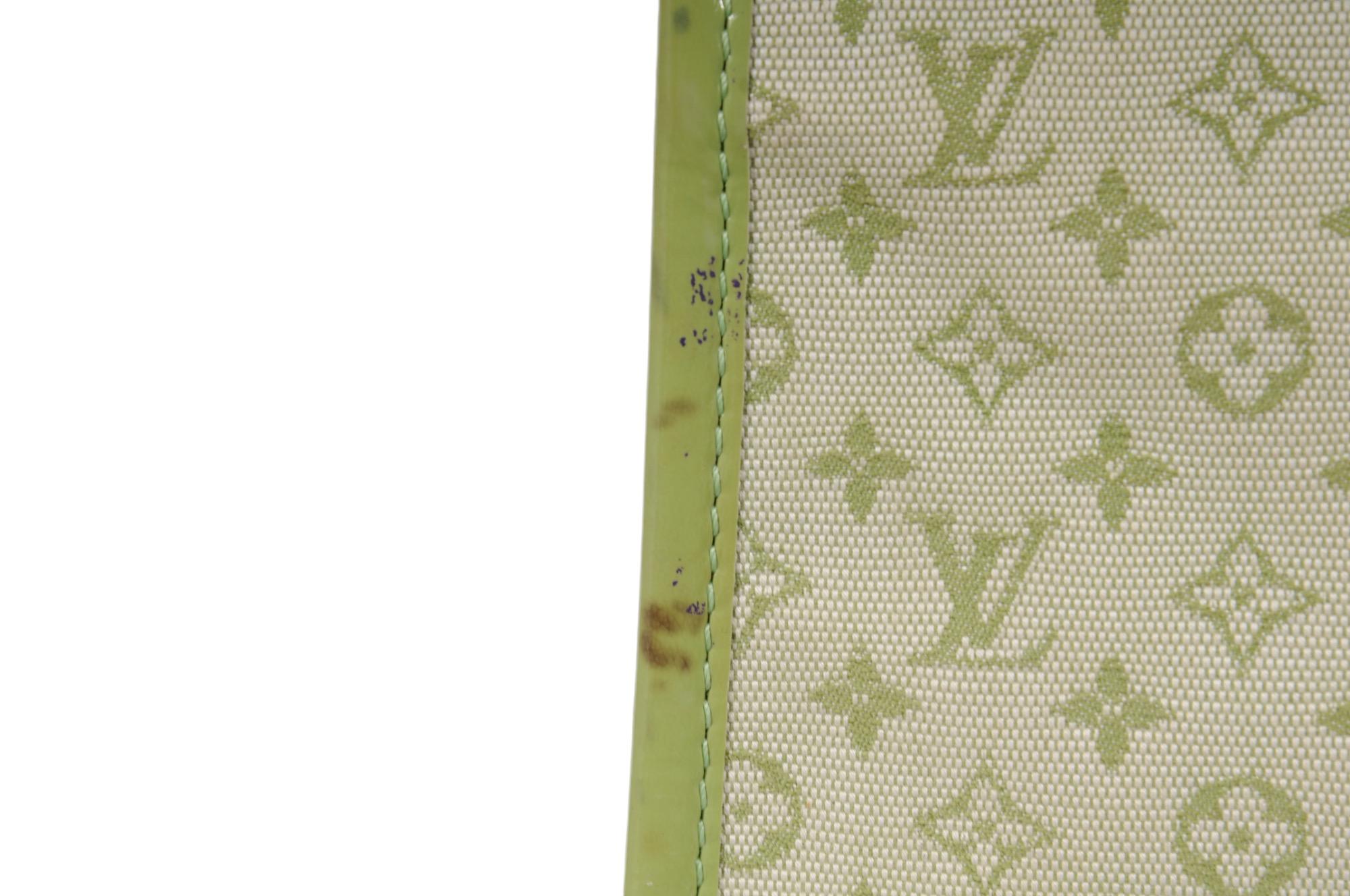 Louis Vuitton LV Monogram Mini Lin Sac Kathleen Lime Green Shoulder Bag en vente 10