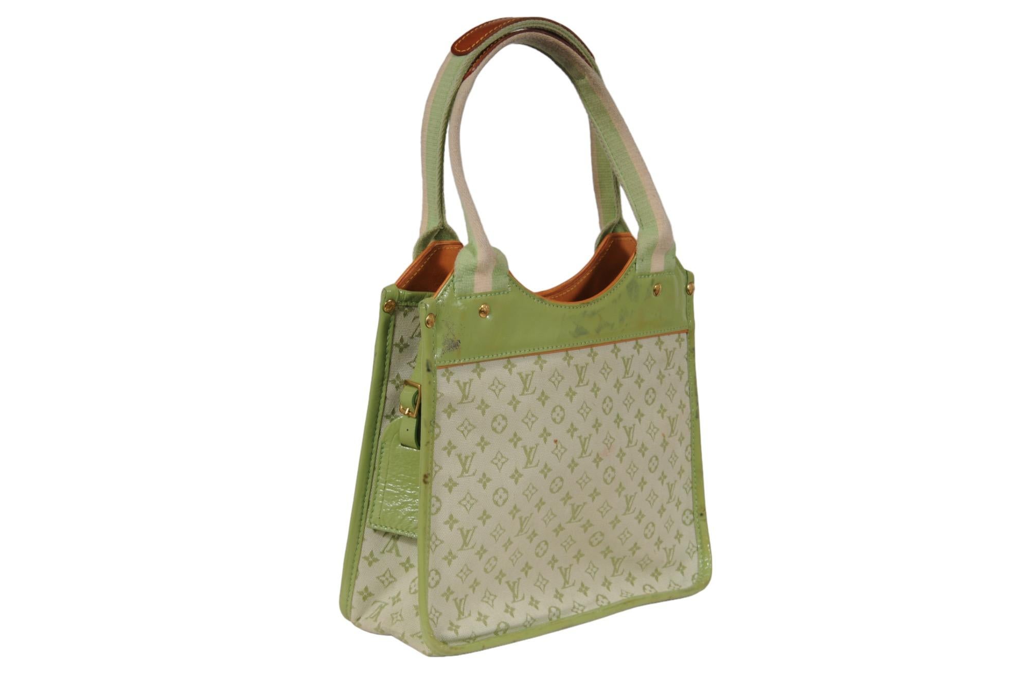 Louis Vuitton LV Monogram Mini Lin Sac Kathleen Lime Green Shoulder Bag Pour femmes en vente