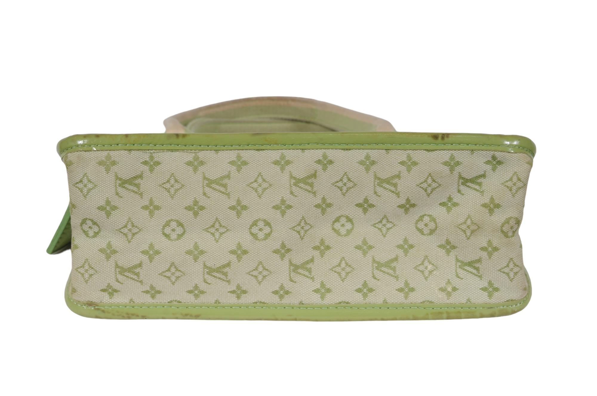 Louis Vuitton LV Monogram Mini Lin Sac Kathleen Lime Green Shoulder Bag en vente 3