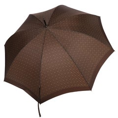 LOUIS VUITTON LV Monogram Parasol Silk Umbrella Brown