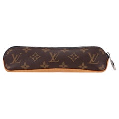 Louis Vuitton 'LV' Monogram Pencil Case With Logo Charm
