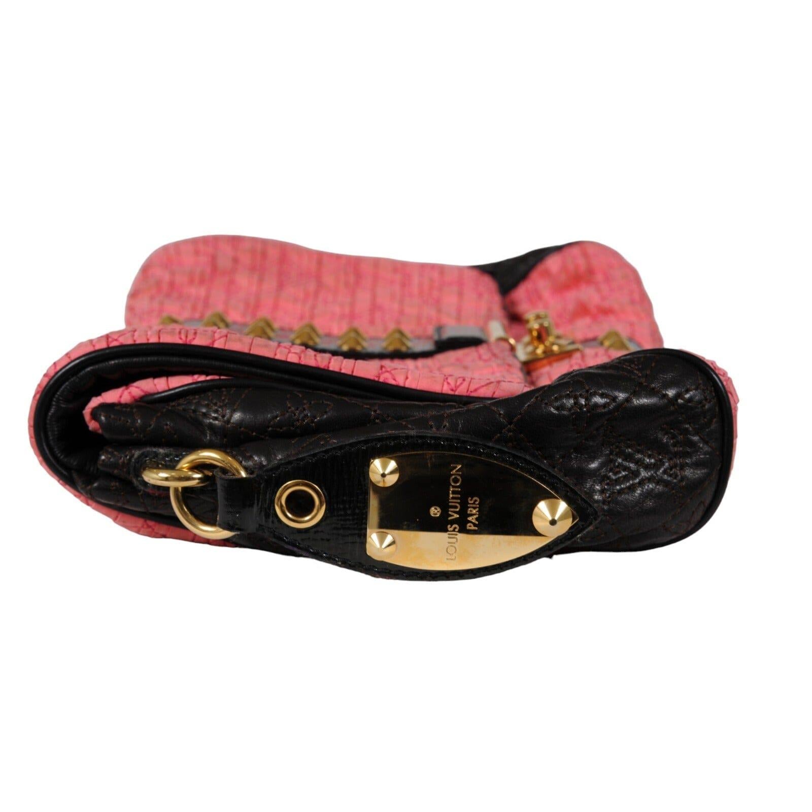 Louis Vuitton Monogram Rosa Deriva Pouch Raso Trapuntato Coquette Pochette in vendita 7