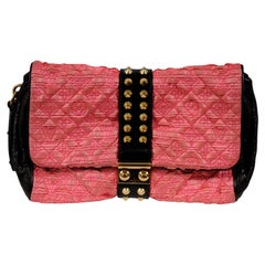 Louis Vuitton LV Monogram Pink Drift Pouch Satin Quilted Coquette Pochette