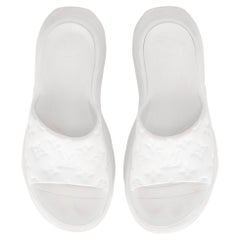 Louis Vuitton 'LV' Monogram Pool 55 Flat Comfort Rubber Mules