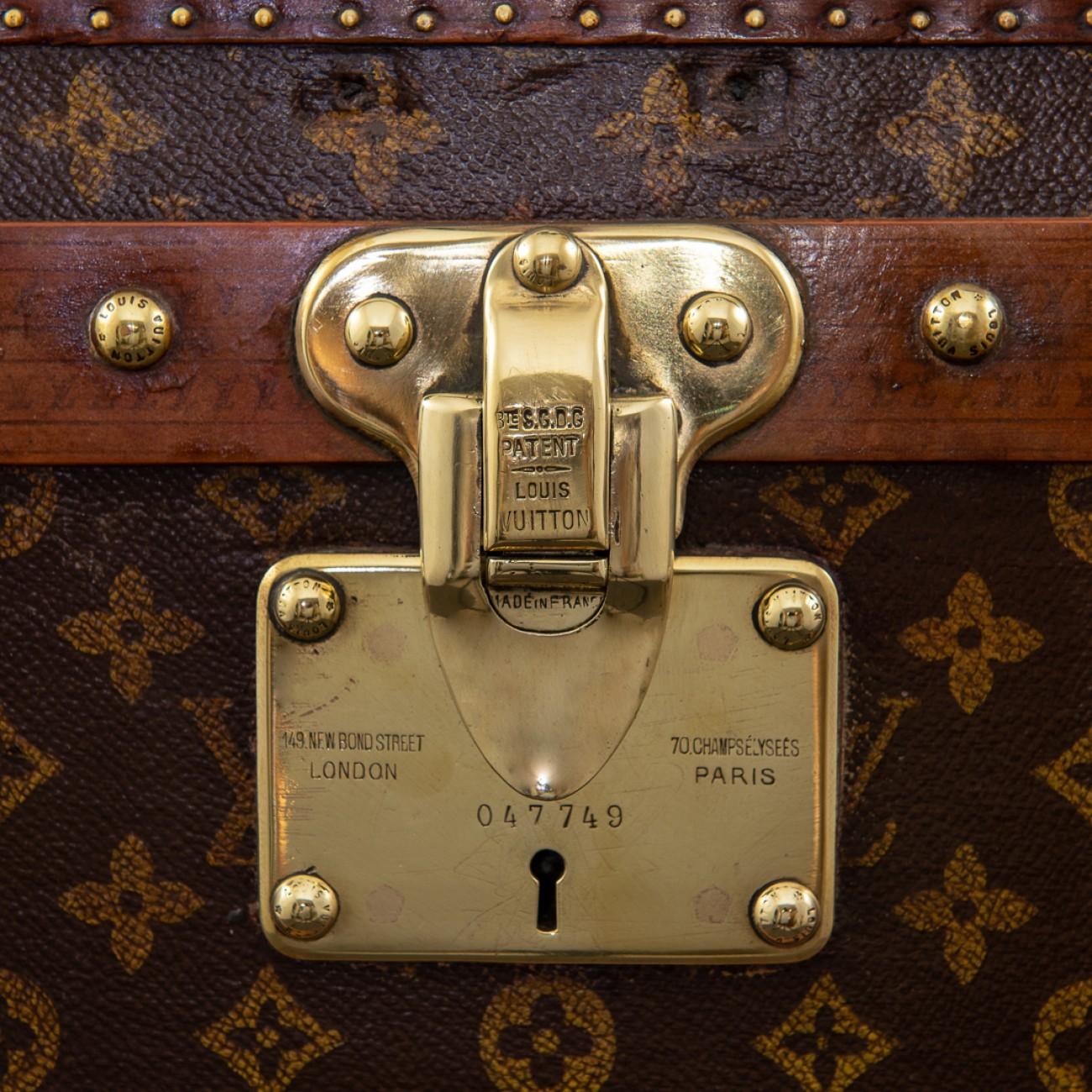 Early 20th Century Louis Vuitton LV Monogram Shoe Trunk, circa 1915