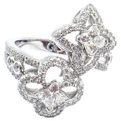 Anillo Louis Vuitton LV Monograma Fusión Diamante Oro Blanco