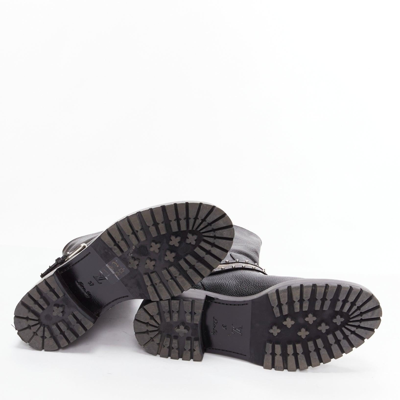 LOUIS VUITTON - Monogramme LV - Bottines motardes EU37 en vente 6