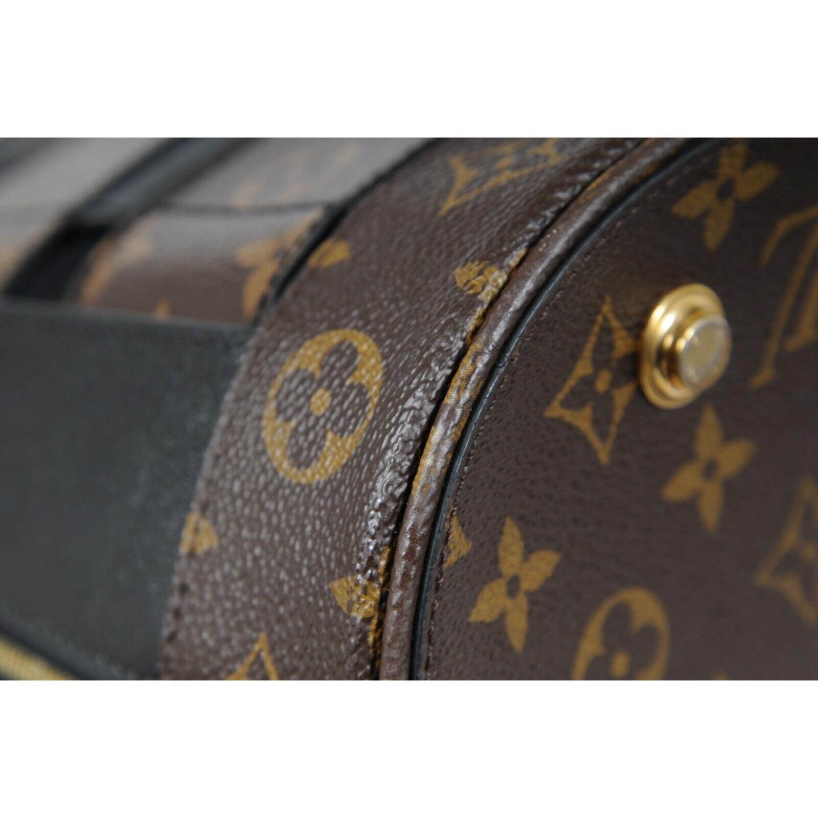 Louis Vuitton LV Monogram Tressage MM Borsa Tote Marrone Nera in Tela Coates in vendita 10