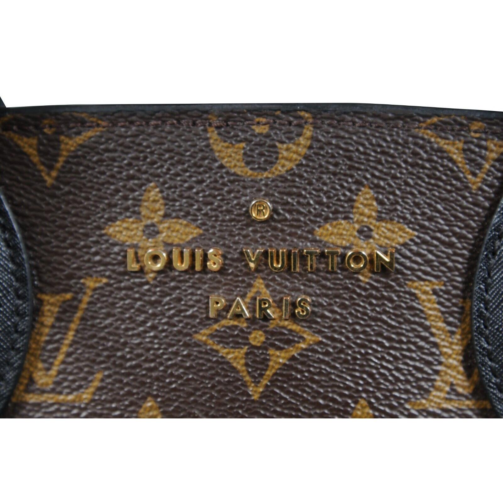 Louis Vuitton LV Monogram Tressage MM Borsa Tote Marrone Nera in Tela Coates in vendita 14