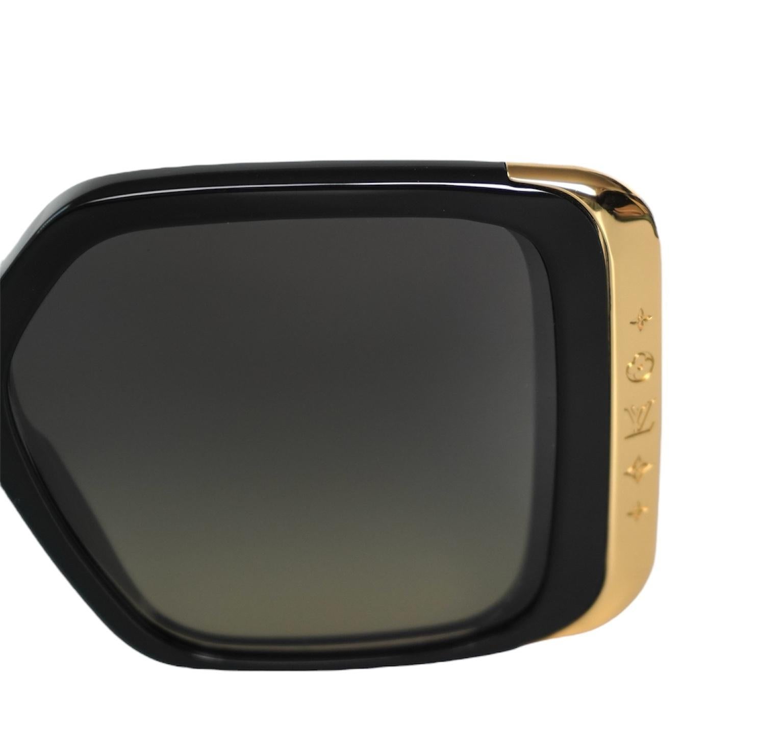 Louis Vuitton LV Moon Square Black & Gold Sunglasses 1
