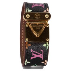 Louis Vuitton LV Iconic Leather Bracelet - Black, Brass Wrap, Bracelets -  LOU741907