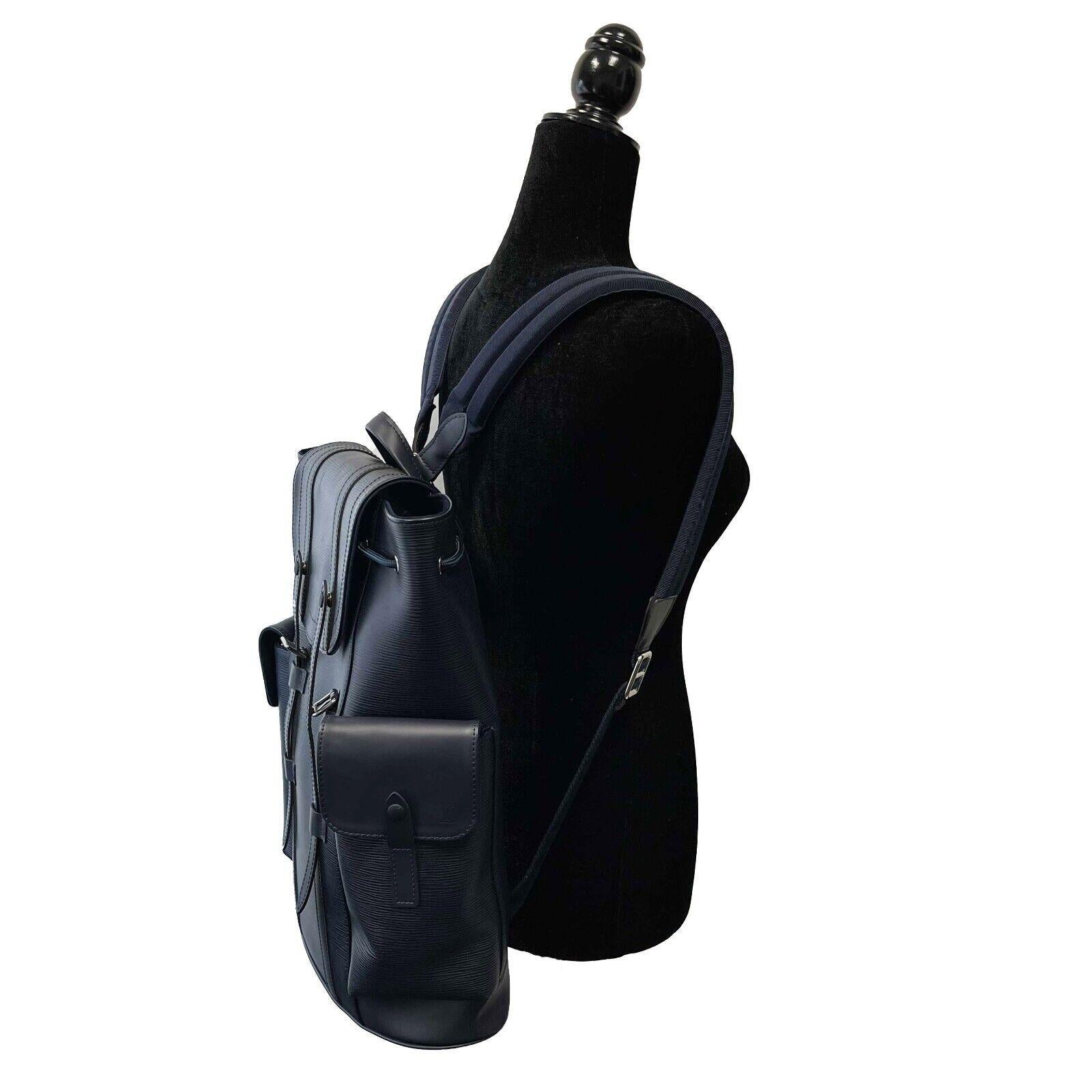 Louis Vuitton - LV - NEW Christopher MM Medium Navy Blue Backpack 7