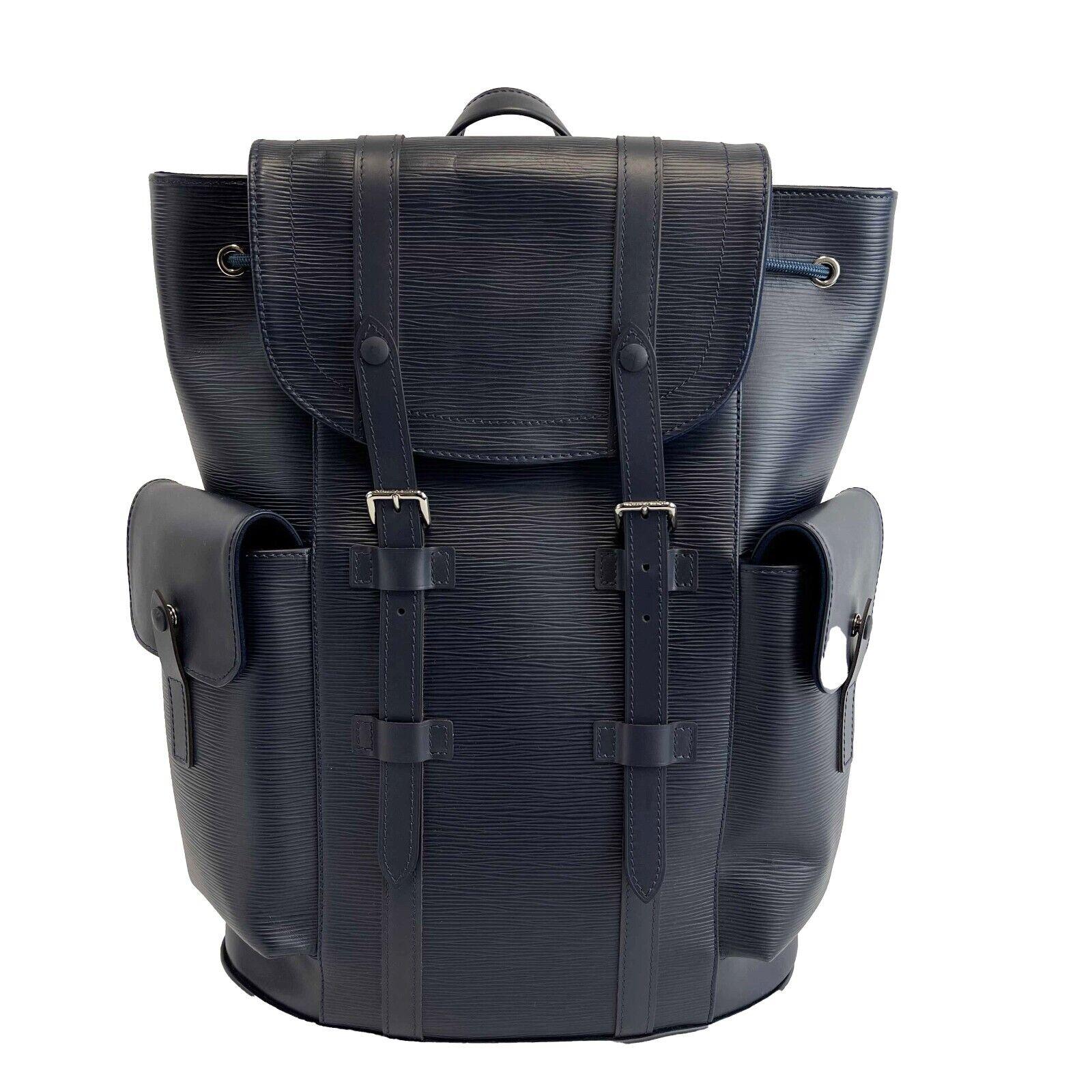 Louis Vuitton - LV - NEW Christopher MM Medium Navy Blue Backpack 8