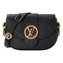 Louis Vuitton LV Pont 9 Soft MM Bag Colours Black Grained Calfskin