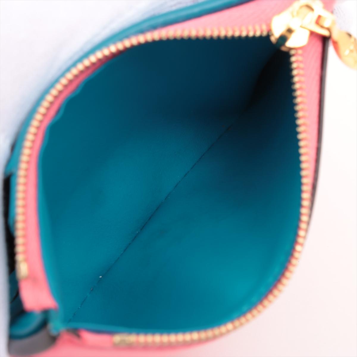 Louis Vuitton LV Pont Neuf Billetera Compacta Rosa x Azul en venta 3