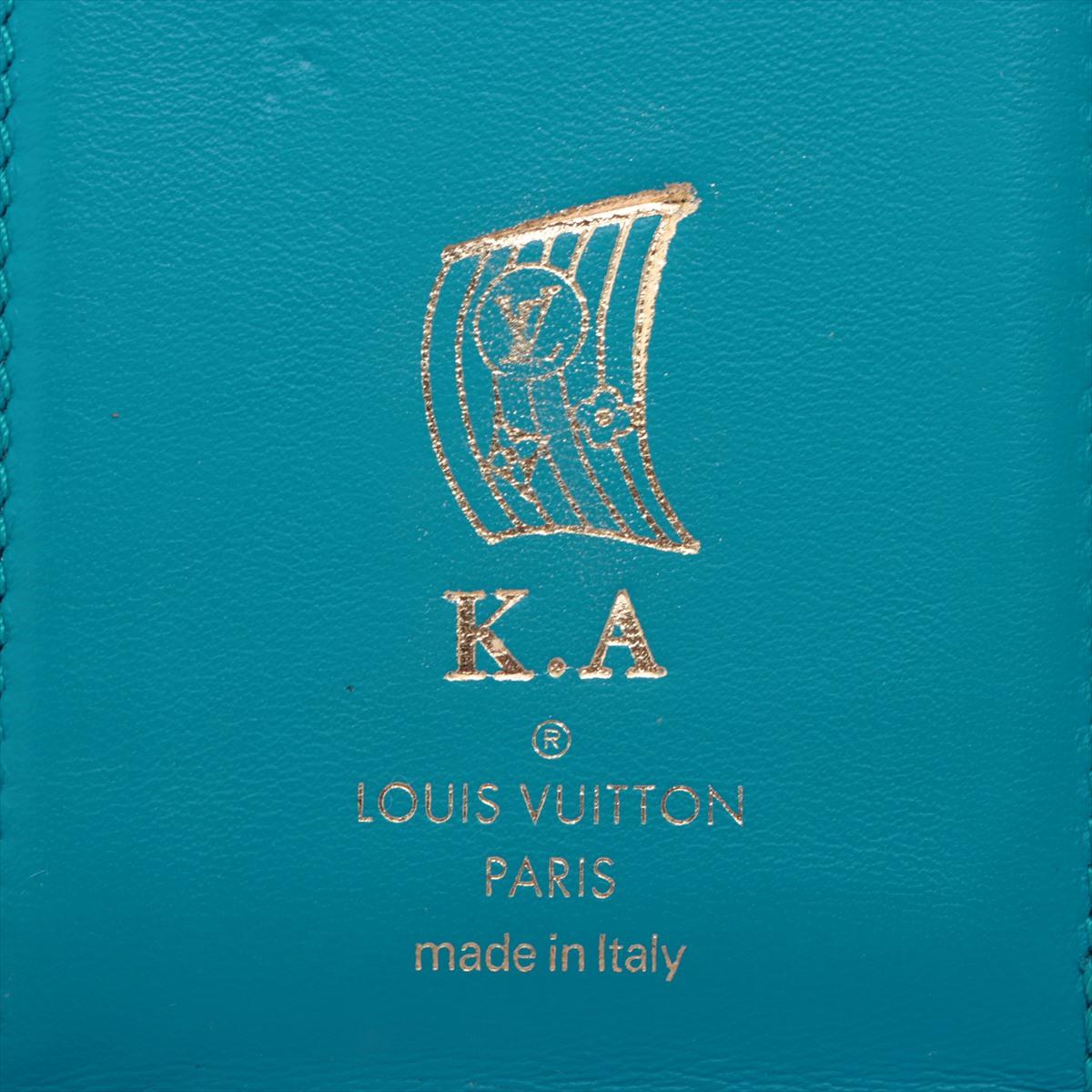 Louis Vuitton LV Pont Neuf Billetera Compacta Rosa x Azul en venta 4