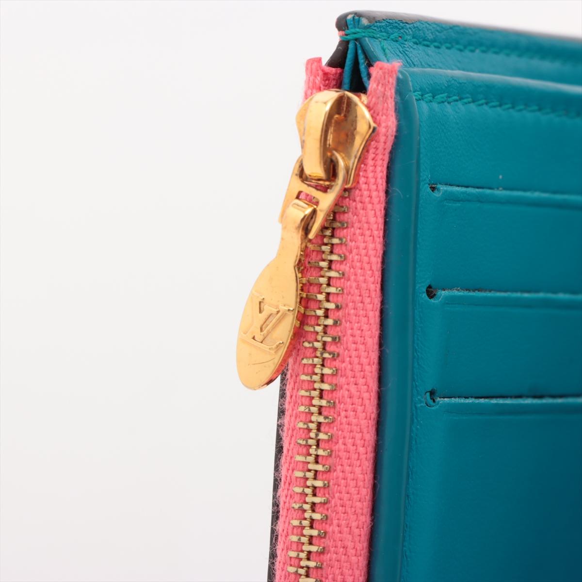 Louis Vuitton LV Pont Neuf Billetera Compacta Rosa x Azul en venta 5