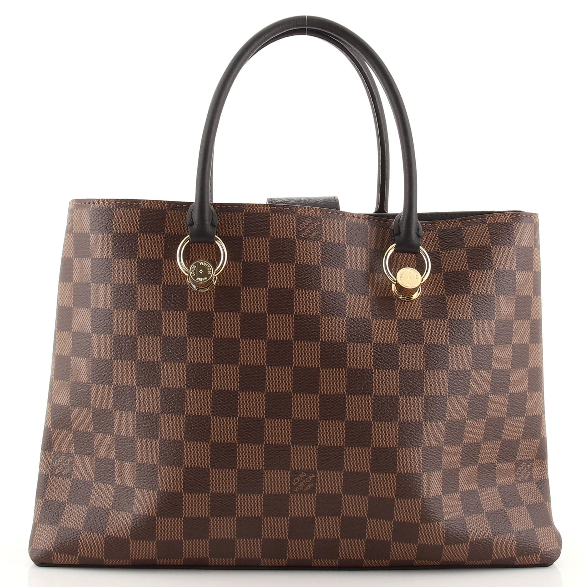 Black Louis Vuitton LV Riverside Handbag Damier