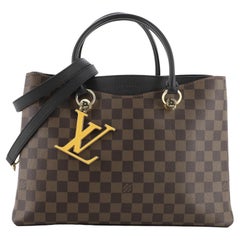 Louis+Vuitton+LV+Riverside+Red+Strap+Shoulder+Bag+Brown+Canvas for