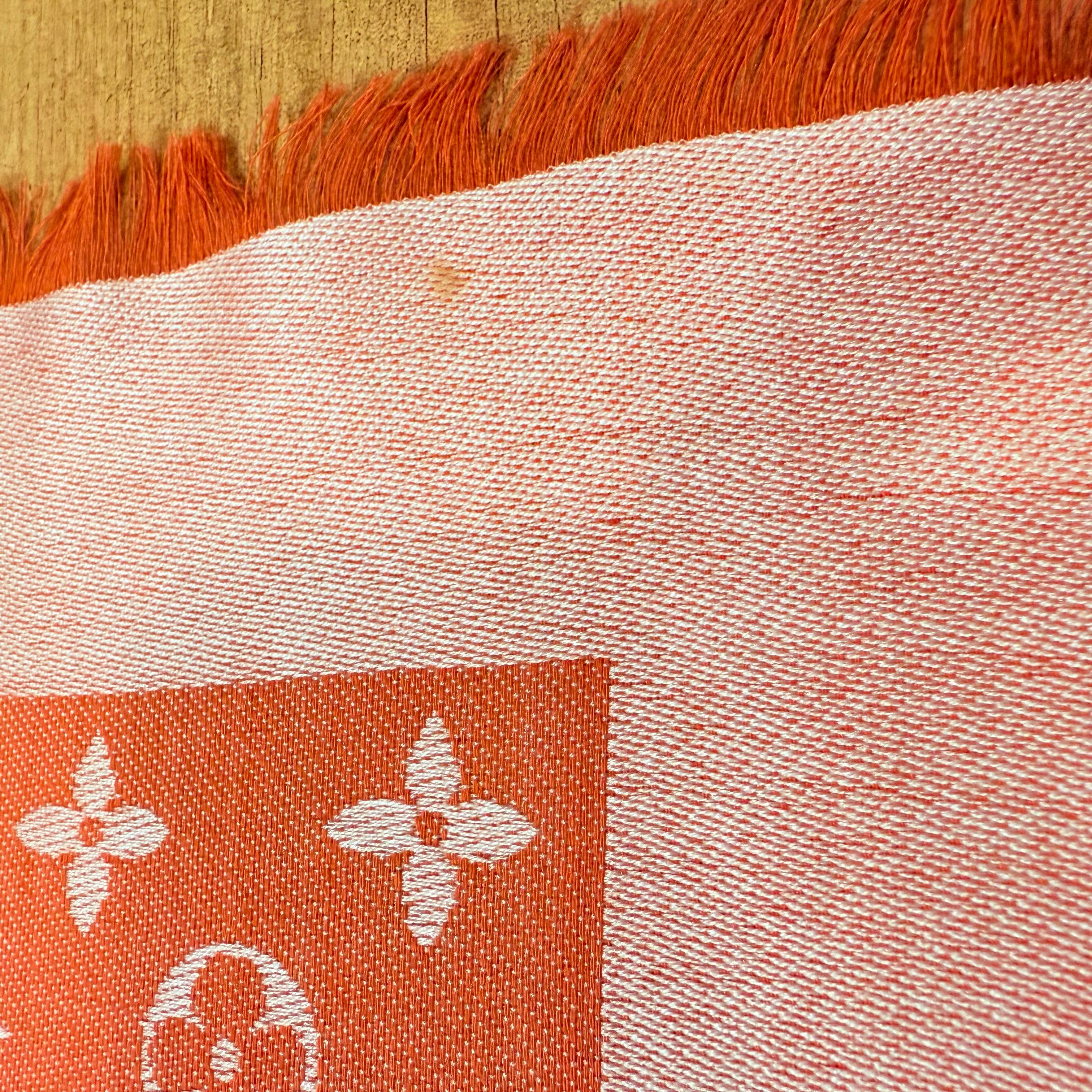 Estola Louis Vuitton LV de seda y lana en venta 2