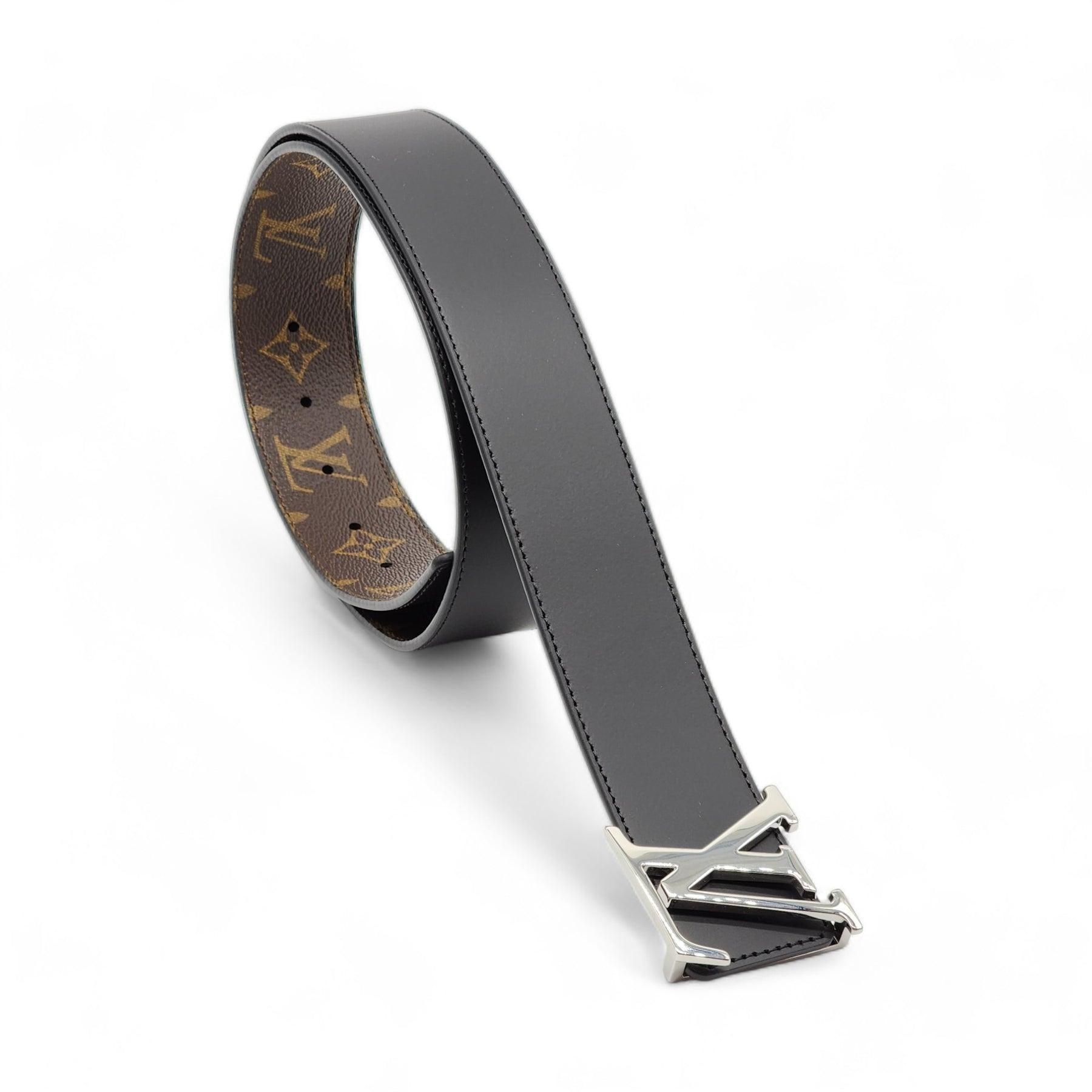 Black Louis Vuitton LV Tilt Monogram Reversible Belt For Sale