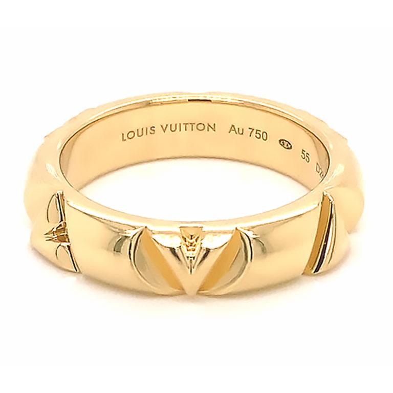 Louis Vuitton LV Volt Multi Ring, 18k Yellow Gold. Size 55
