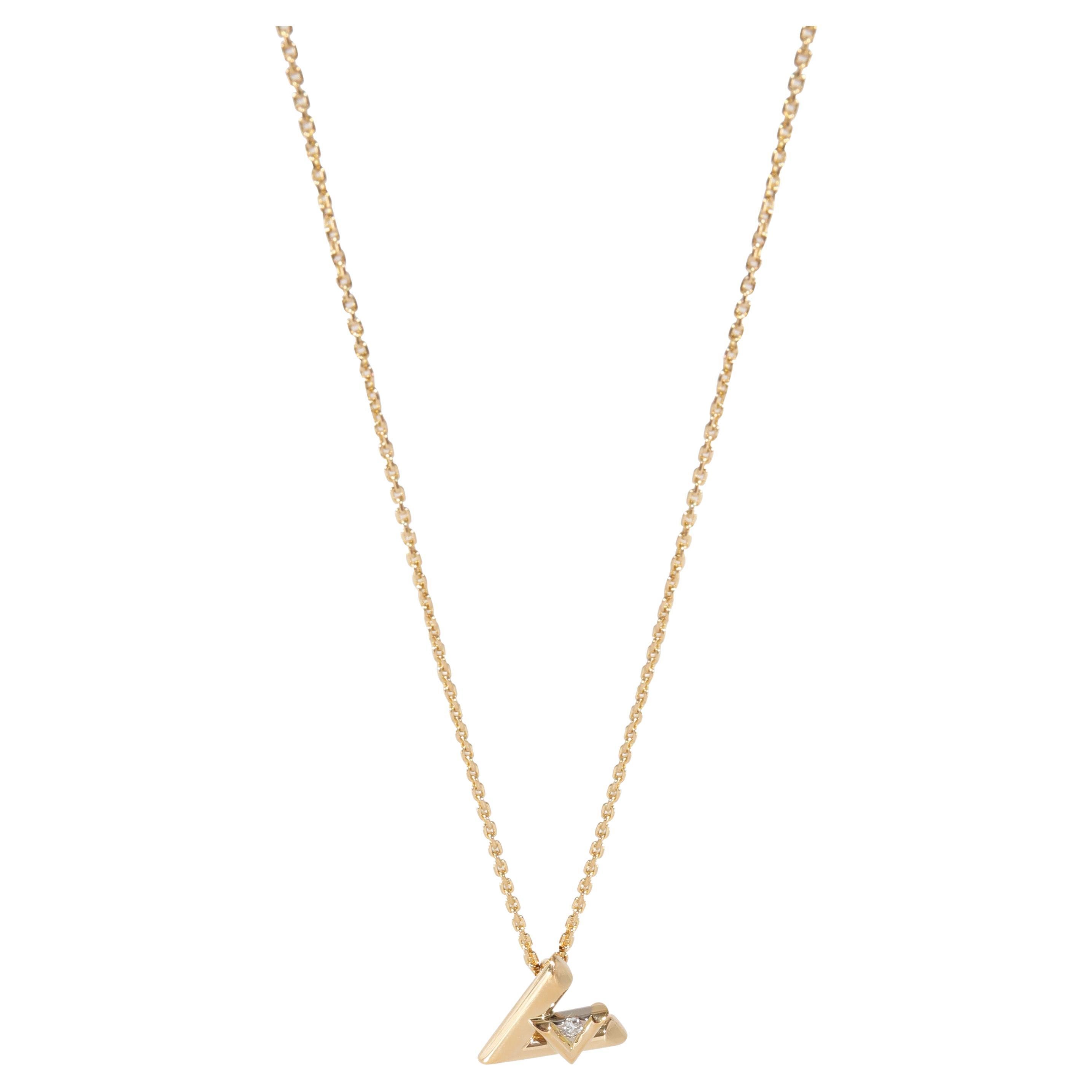 Louis Vuitton LV Volt Pendant in 18k Yellow Gold 0.03 Ctw