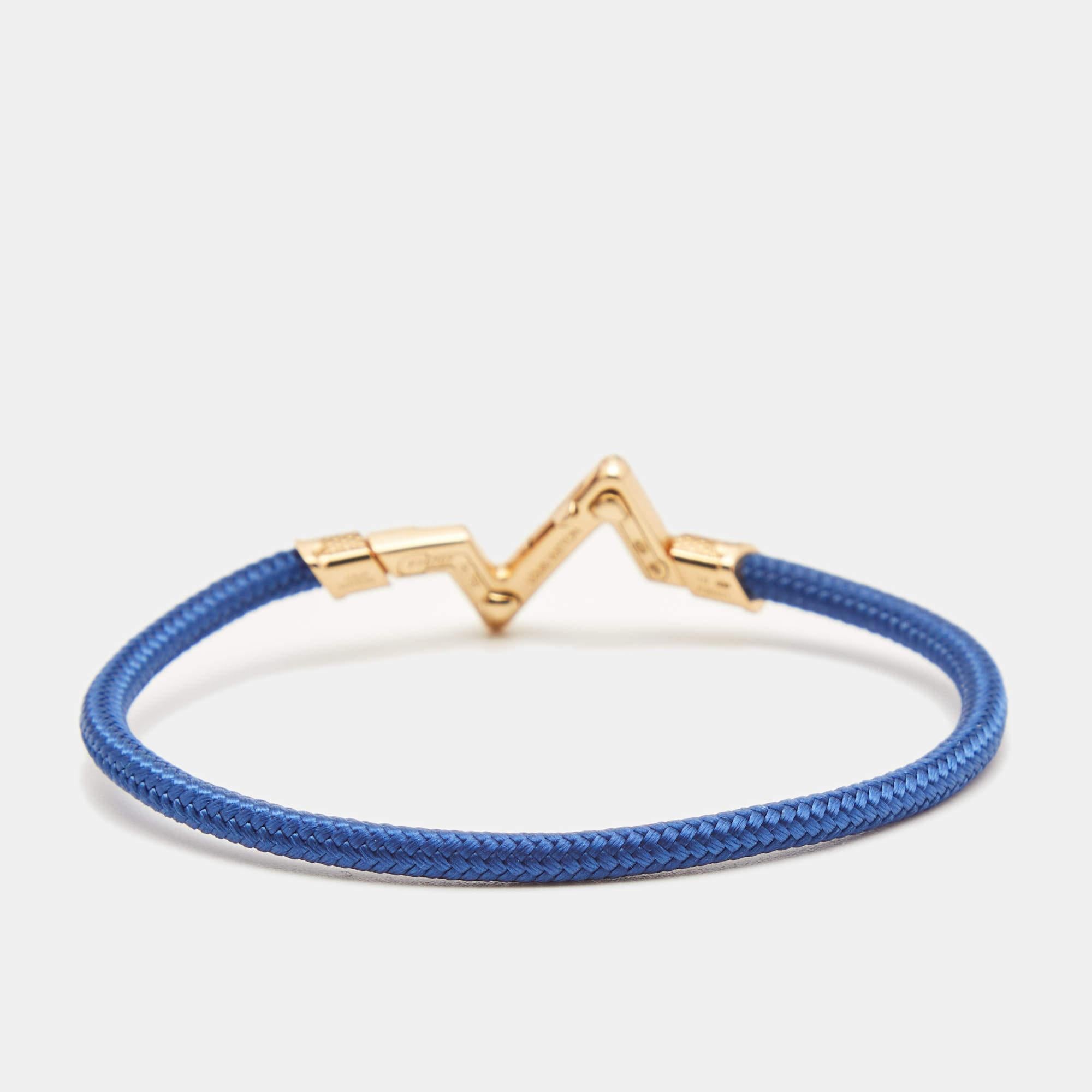 Ultra-modern and chic in design, this Louis Vuitton bracelet exhibits contemporary fashion. The luxe design is set with distinct elements to give the creation a classy touch. This sweet piece will look great when paired with other bracelets and even