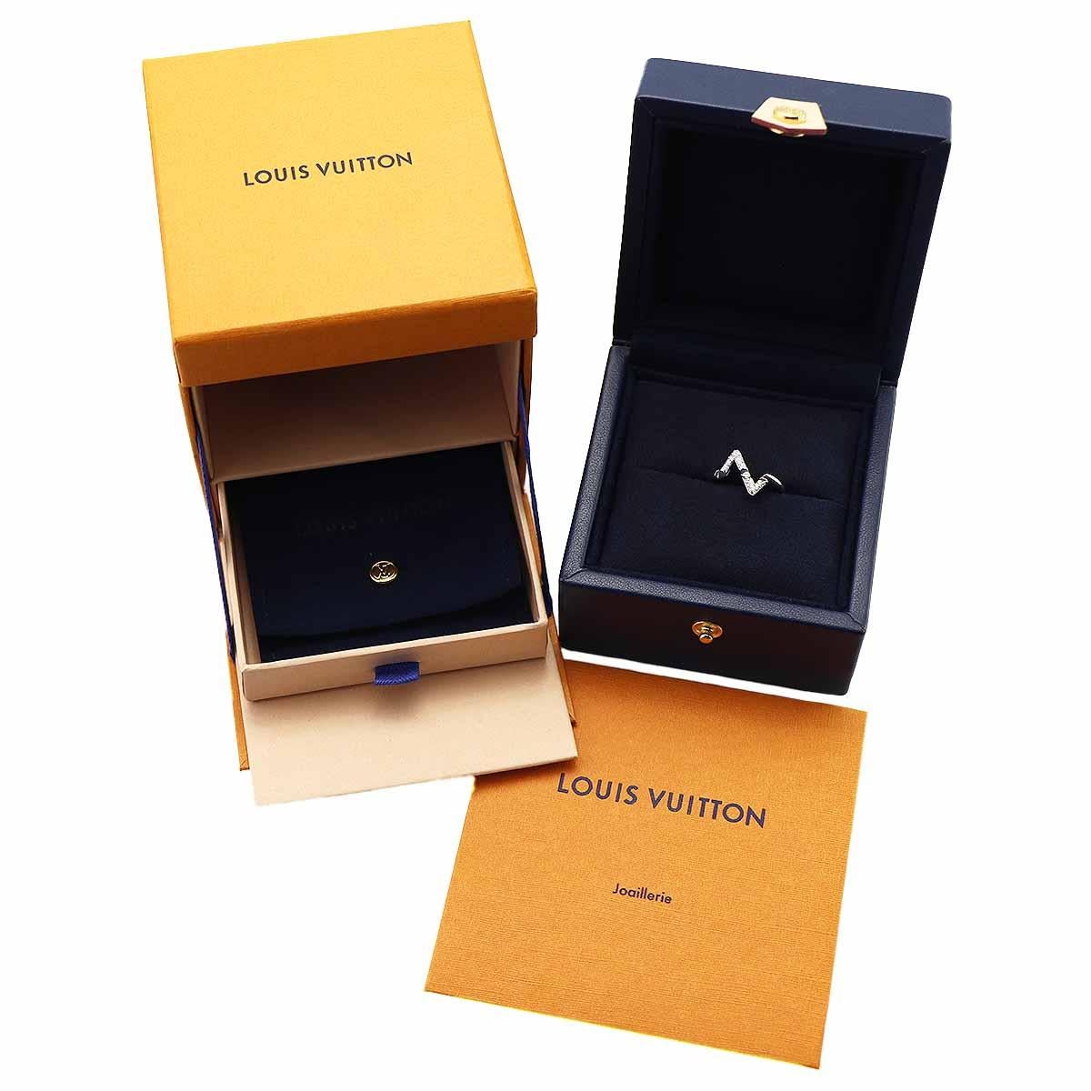 LOUIS VUITTON LV Volt Upside Down Diamonds 18K White Gold Q9Q31D Ring For Sale 2