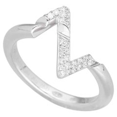 LOUIS VUITTON LV Volt Upside Down Diamonds 18K White Gold Q9Q31D Ring