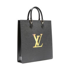 Louis Vuitton LV x Fabrizio Plessi Black Epi Leather Sac Plat Fusion LCD Tote