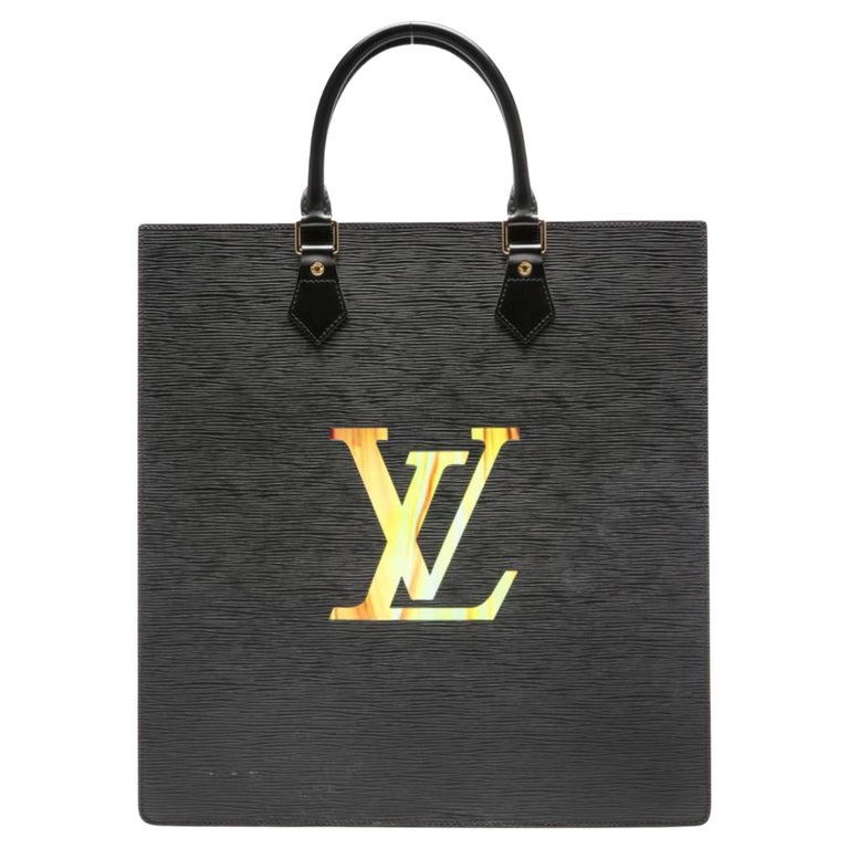 Louis Vuitton LV x Fabrizio Plessi Black Epi Leather Sac Plat Fusion LCD  Tote For Sale at 1stDibs