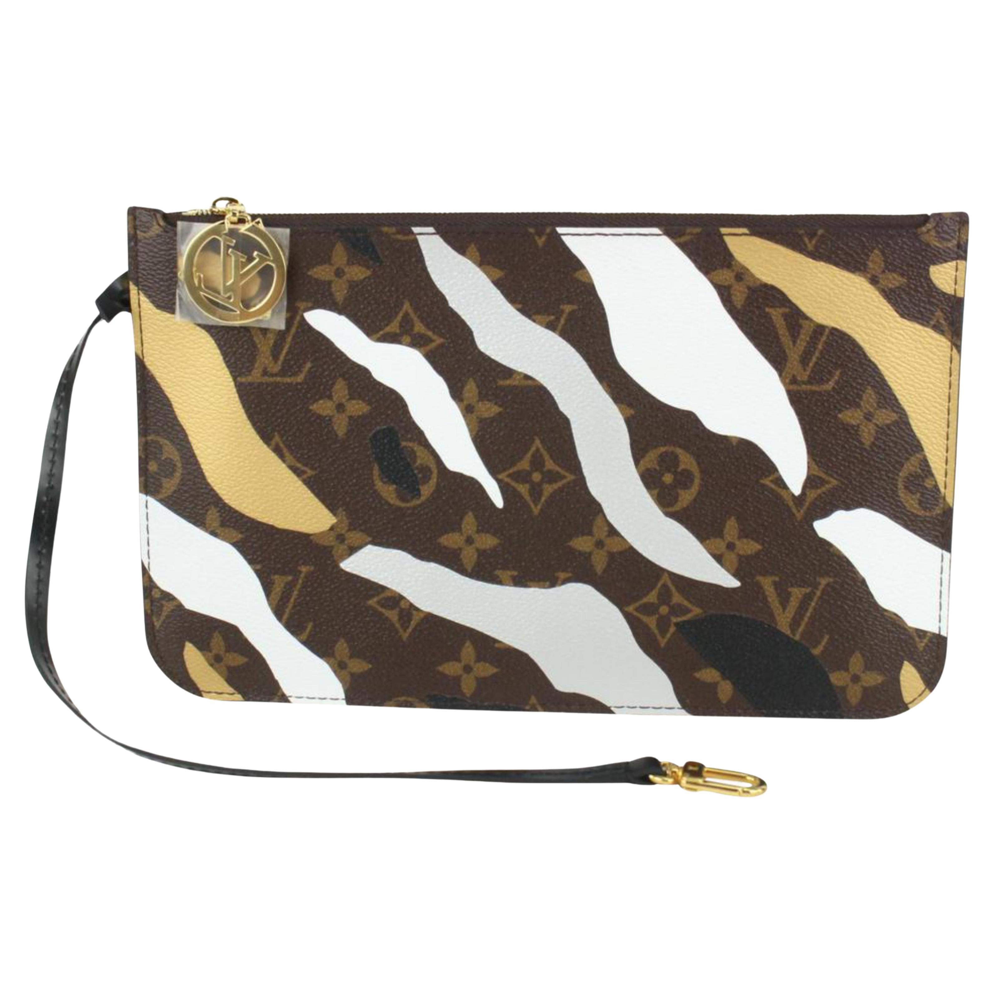 Louis Vuitton LV x LOL League of Legends Stripe Neverfull Pochette Wristlet 1216